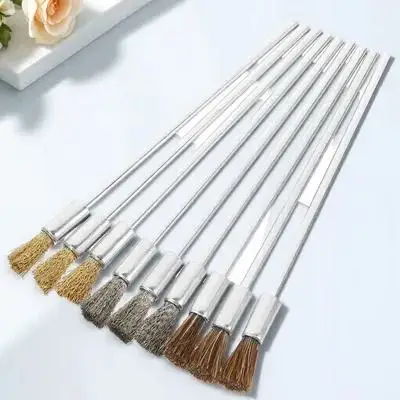 

1Set Wire Brush Drill Attachment Electric Wire Wheel Stainless Copper Metal Brush for Rust Paint Removal Polishing Deburring