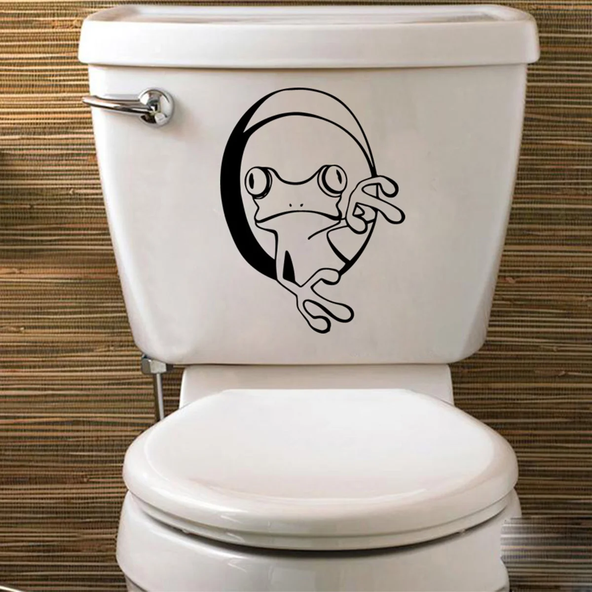 1pc Toilet Label Sticker Cartoon Sticker Waterproof Vinyl Wallpaper Home Decor WC Sticker BackgroundDIY
