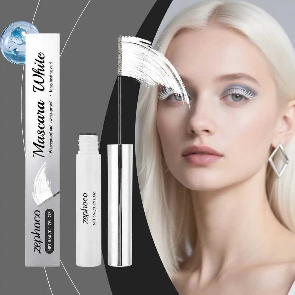 White Mascara Makeup Long Lasting Non-Smudge Waterproof Base Curl Eyelashes Dense ﻿