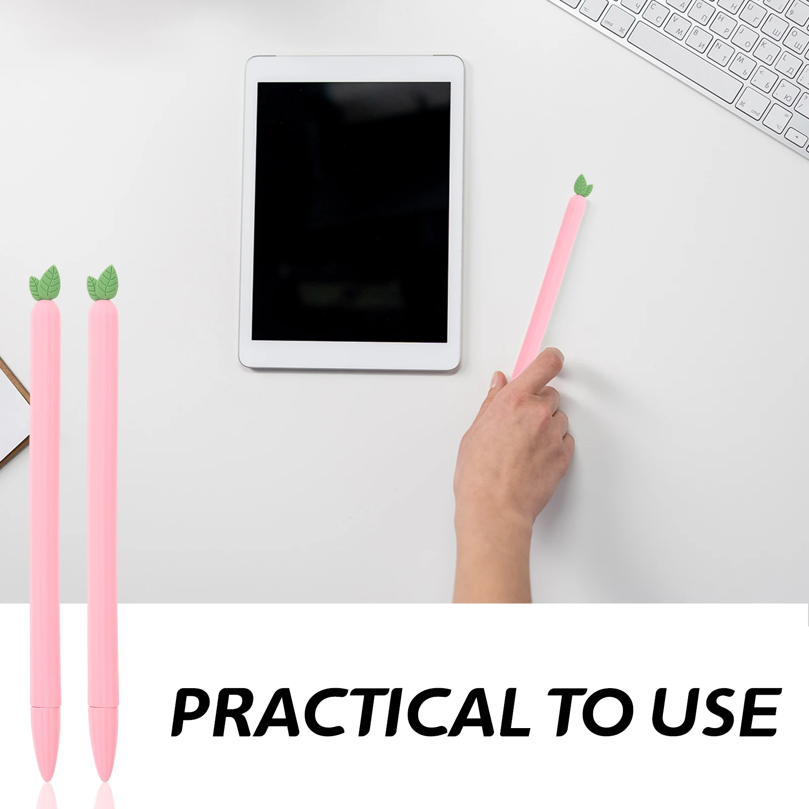 

Pencil 2 Protector Silicone Case Stylus Sleeve Ergonomic Grip Cover Durable Soft Material Wireless Pairing Compatible