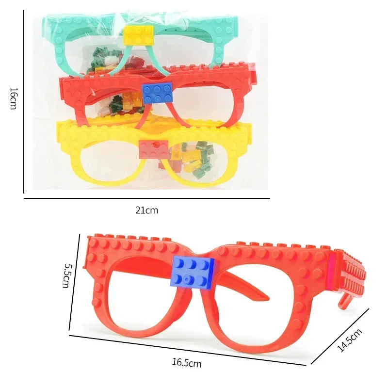 Marco de placa base DIY, bloques de construcción, gafas de simulación, bloques ensamblados de partículas pequeñas para niños, juguetes de rompecabezas creativos