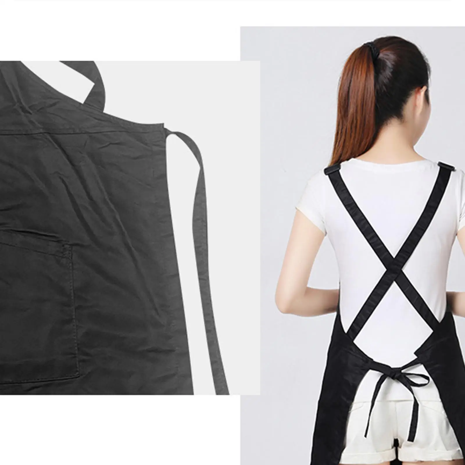 Barber Apron Split Leg Apron Adjustable Straps Practical Ceramics Apron Cooking Salon Hair Stylist Apron