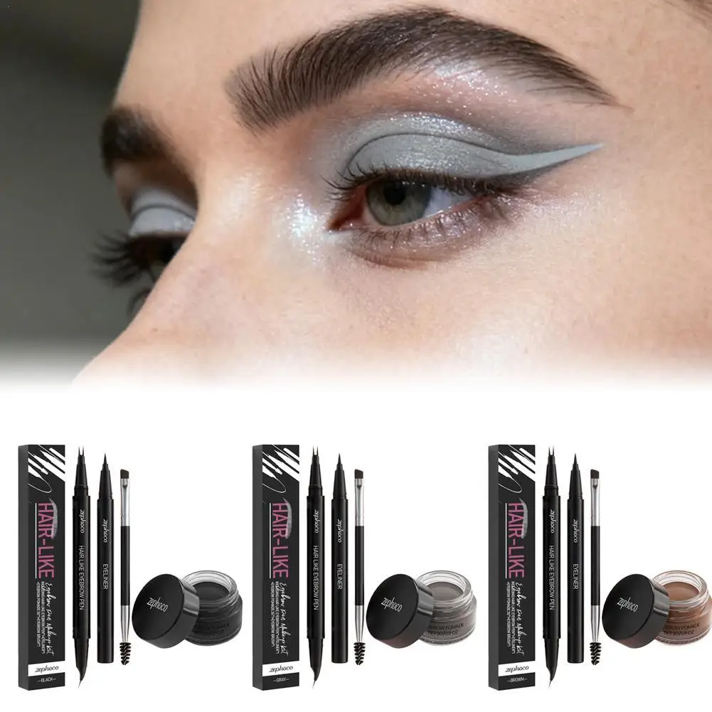 3色アイブロウペンシル チップアイブロウペン アイブロウペンシル 防水リキッドアイブロウペンシル 長持ちリアルな仕上がり