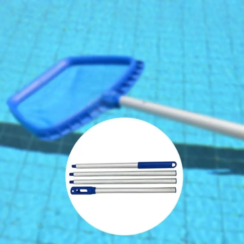 Reinforced Aluminum Pool Skimmer Poles 3 4 Extendable Sections Lightweight Design Suitable for Large Swimming Area