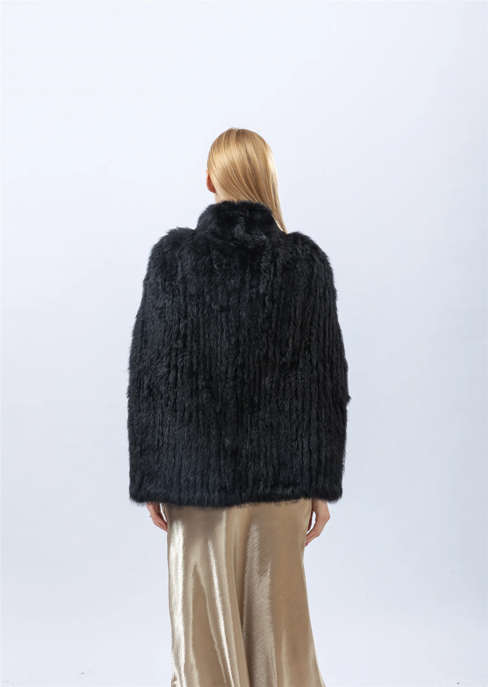 Genuine Rabbit Fur Knitting Shawl for Women, Warm Cape, Stole, Luxury, Elegant, Hot Selling, Autumn, Winter, B230406, 2023