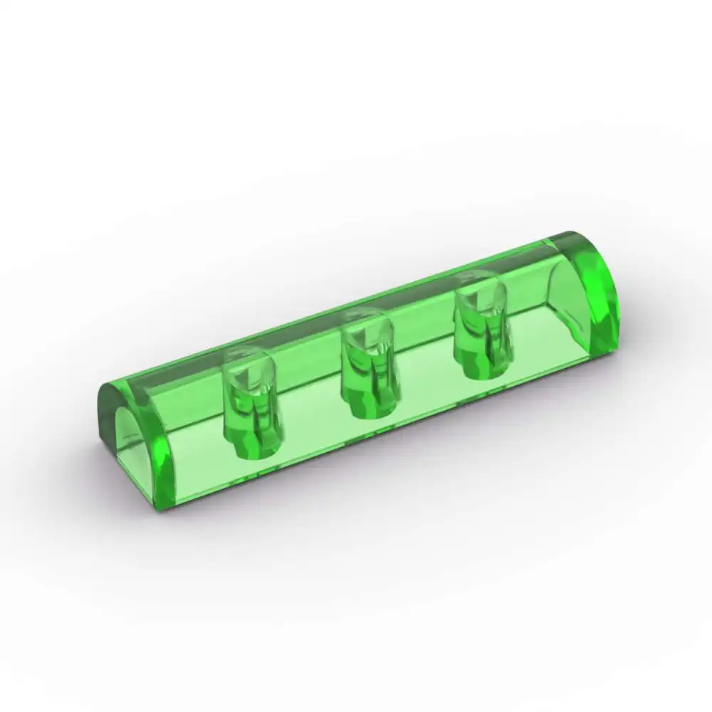 Moc 10 pçs parte tijolos 79756 curvo 1x4x 2/3 inclinação blocos de construção conjunto casa castelo educacional montar brinquedo diy aniversário presente do miúdo