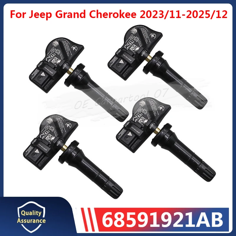 

68591921AB For Jeep Grand Cherokee 2023 2024 2025 TPMS 433MHZ Tire Pressure Monitor System Sensor 4PCS