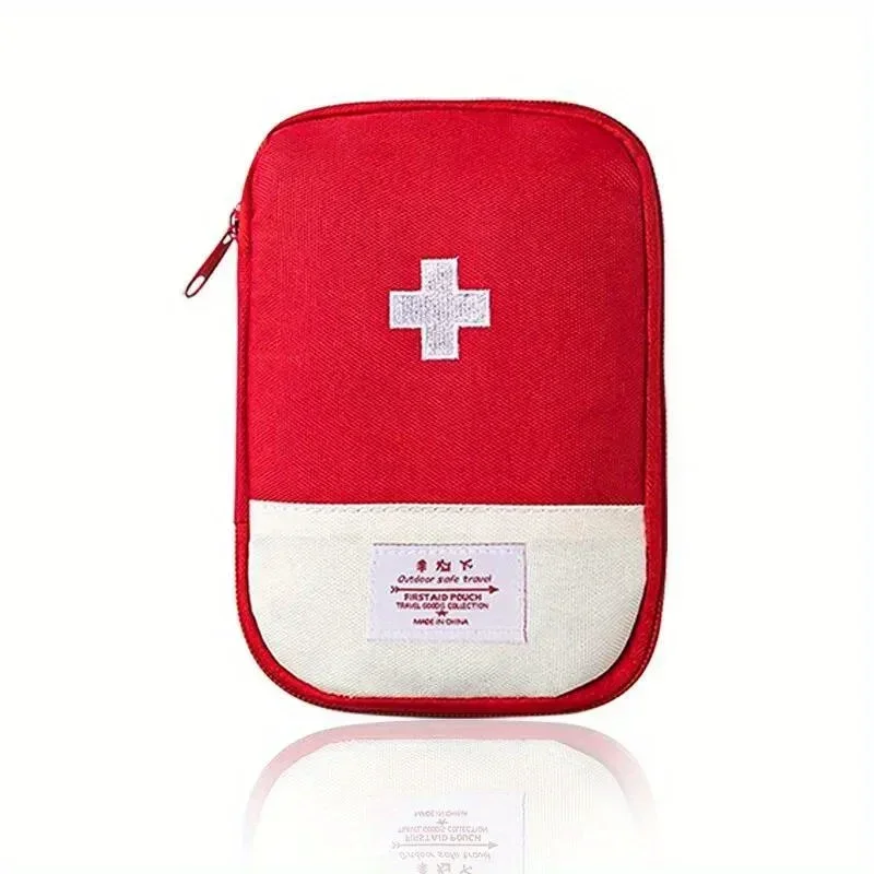 1Pc First Aid Bag Empty Pouch Mini Portable Multi Compartment Outdoor Travel Medicine Kit Emergency Medical Medicine Storage Bag