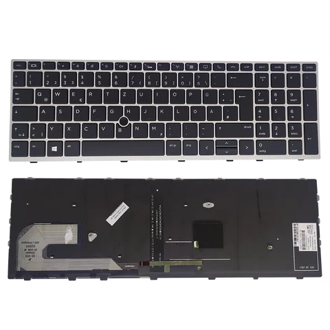 Hungarian German Swiss Danish Backlit Keyboard For HP EliteBook 855 850 G5 G6, ZBook 15u g5 g6 HPM17B7 EU Notebook Keyboard New