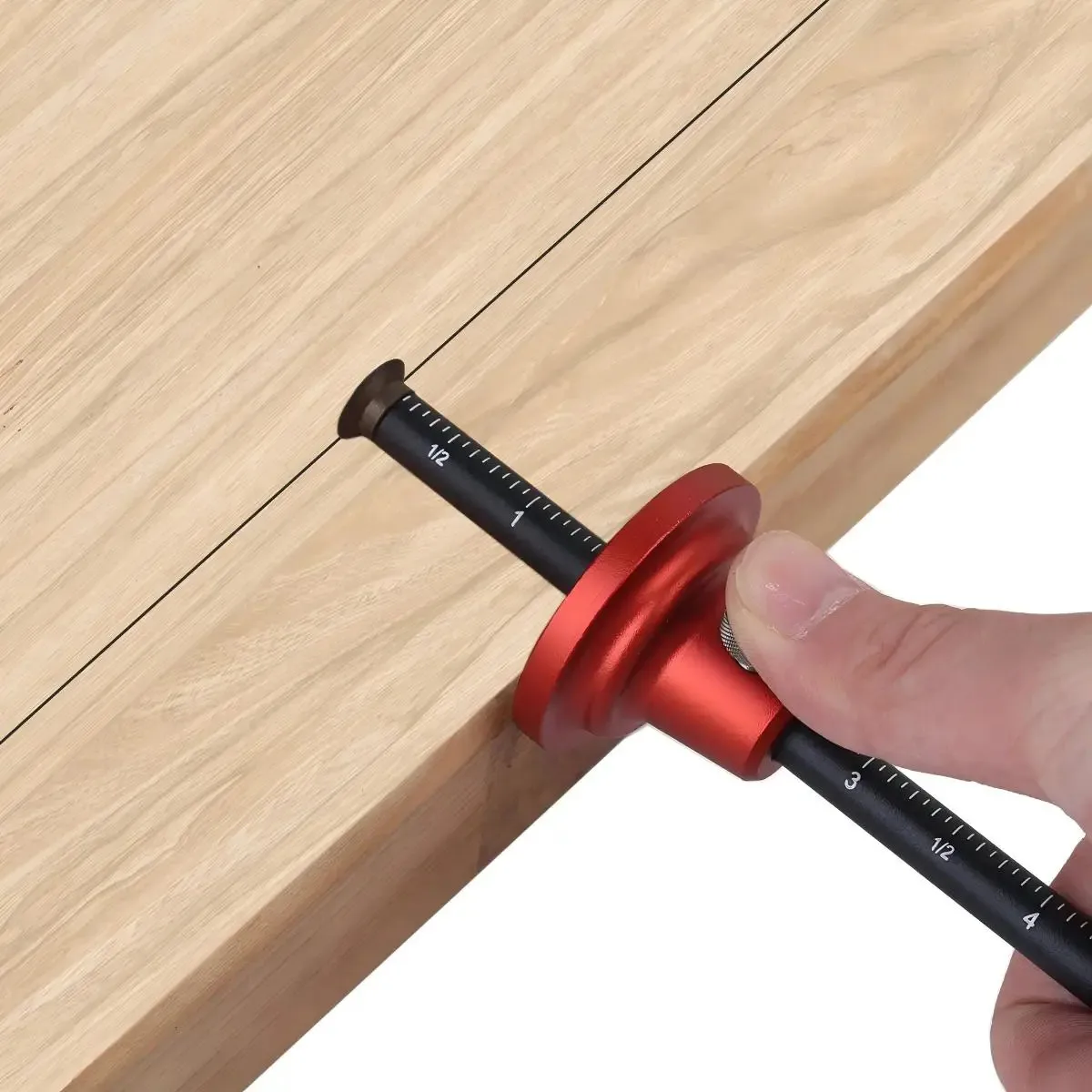 Wheel Marking Gauge Woodworking Scriber Inch MM Scale Parallel Line Layout Tool