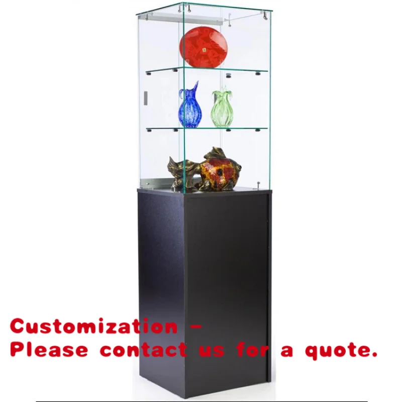 

Customize.Best-Selling Freestanding LED Cell Phone Display Showcase Retail Shop Counter Watch Cabinet Glass Front Easy View