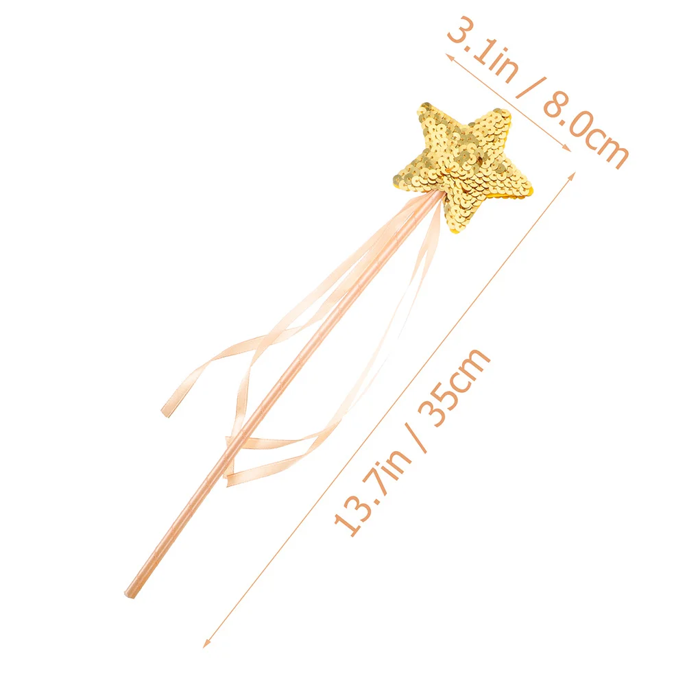 6 pçs varinhas de fadas mágicas em forma de estrela brilhantes e confortáveis varas de fadas para crianças festa vestir-se adereços suprimentos de aniversário