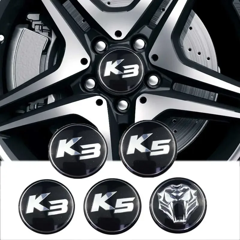 4pcs 56mm Car Wheel Hub Caps Emblem Stickers For KIA K3 K5 Badge  K2 K3 K5 KX3 kX5 RIO Niro Sportage Stinger Carens Soul Ceed