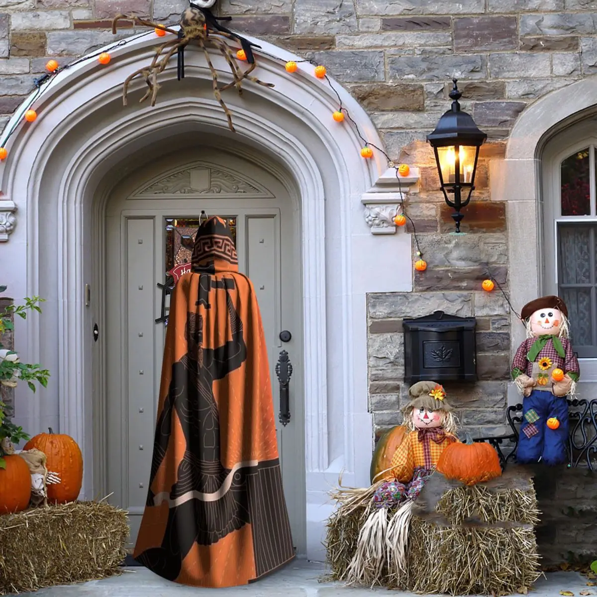 Greek Mythology Three Moirai Long Hooded Cloak Witch Medieval Costume Cosplay Cape HalloweenVampire Adult Unisex