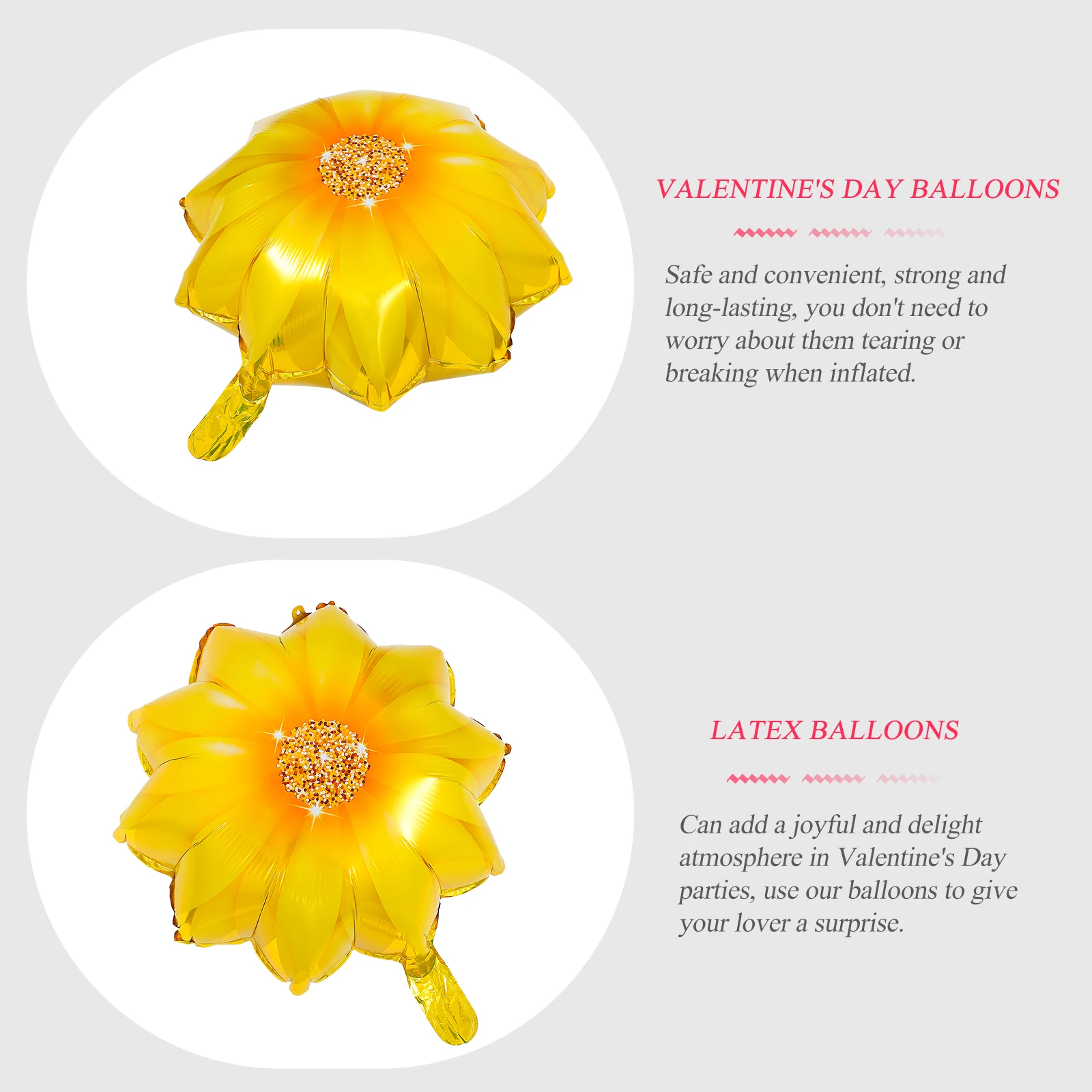 10 Pcs Sunflower Balloons 18 Inch Foil Aluminium Film Birthday Party Decorations Flower Shape Wedding Anniversary