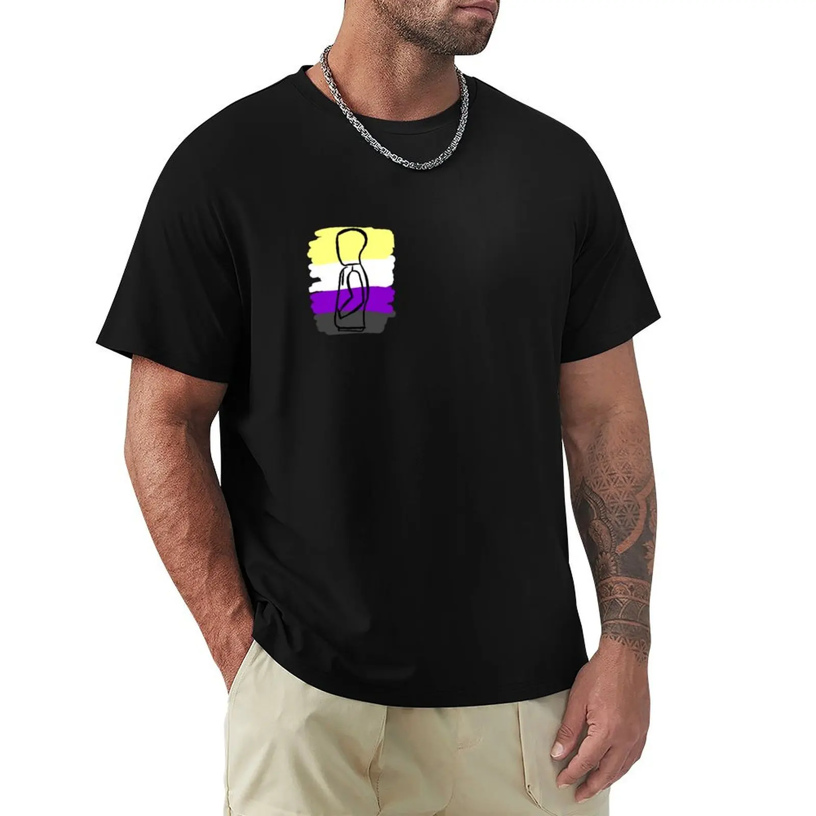 

Dysphoria Hoodie Non-Binary Flag T-Shirt plus sizes plus size clothes tees t shirt for men