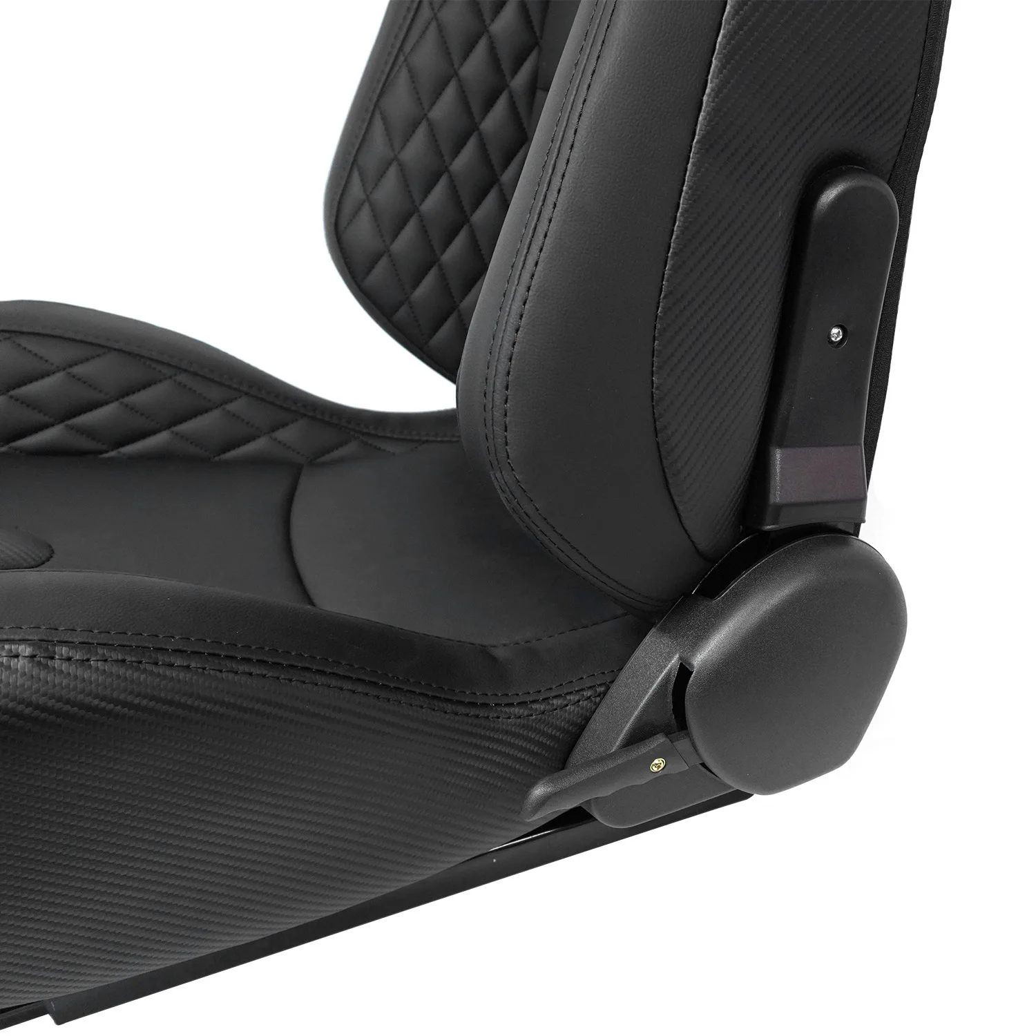 Universal Adjustable Racing Seat for Sport Car Simulator Bucket Seats Black PVC Leather 1PCS