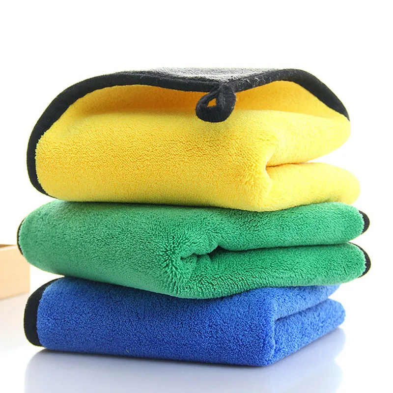 Car Wash Towel Microfiber Super Absorbent Car Cleaning Cloth Drying Double-Sided Auto Towels Car Care Auto Detailing 2/3pcs