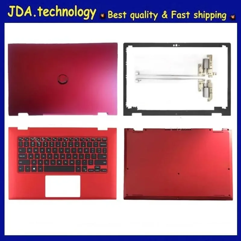 New/org For Dell Inspiron 13 7000 7347 7348 LCD back cover /Bezel /Palmrest Keyboard/Bottom case /hing set,Red