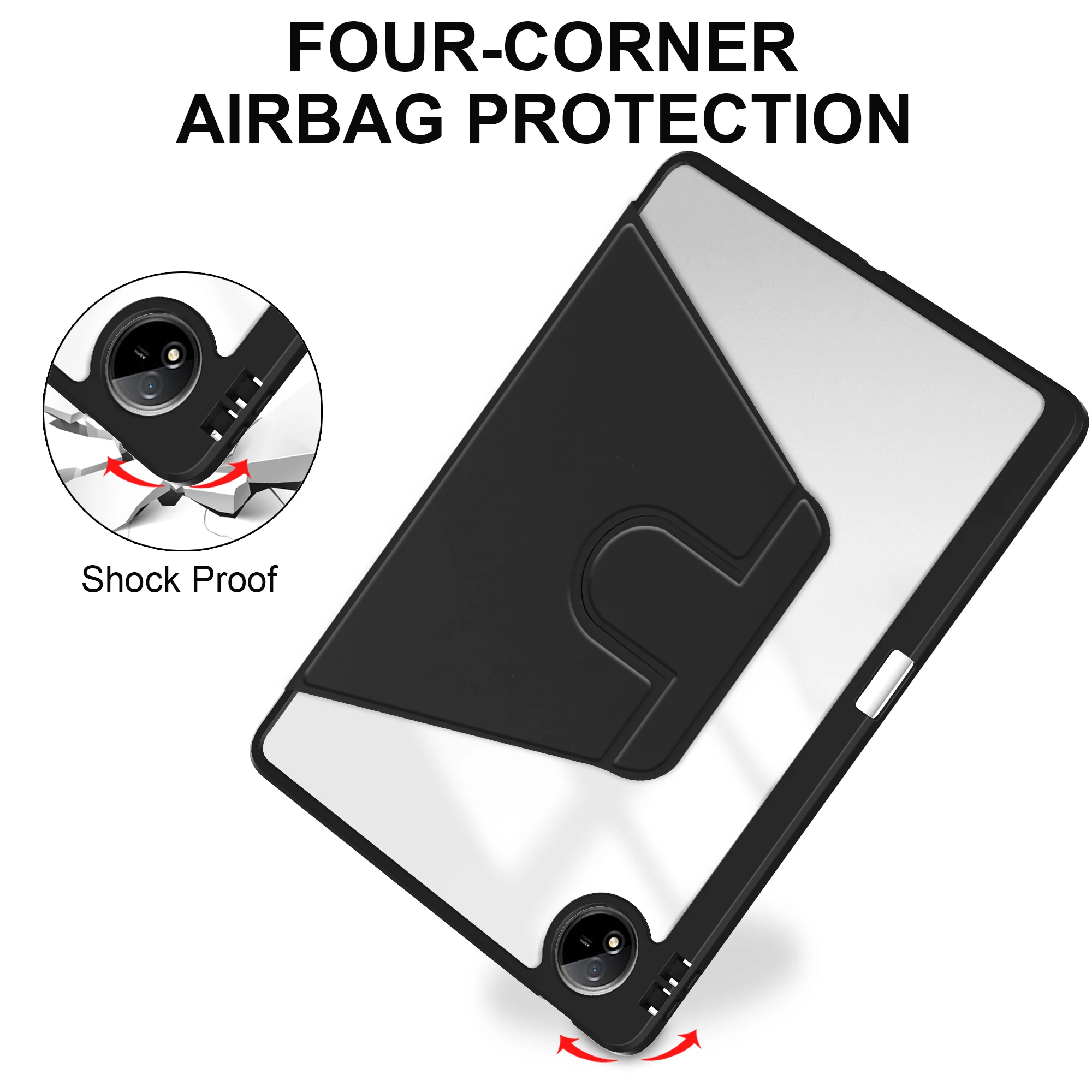 360 Rotation Case For VIVO Pad3 Pro 2024 13 inch Smart Stand Cover Auto Sleep / Wake Shockproof With Pen Slot Precise Cutouts