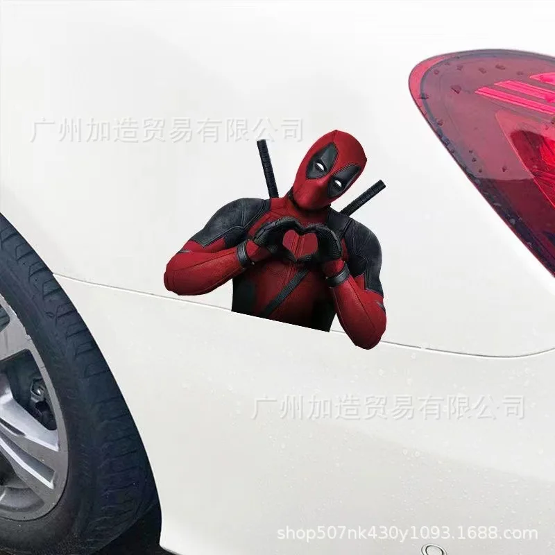 Autocollant de dessin animé Deadpool Wolverine, autocollants imperméables, décalcomanies de voiture décorées, personnalité, créativité, cachant des