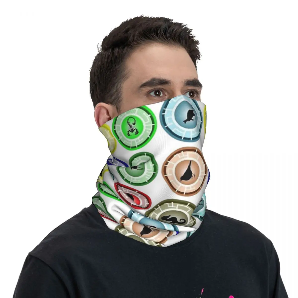 Kratts Bandana Neck Cover Printed Mask Scarf Warm Balaclava Riding Unisex Adult Breathable