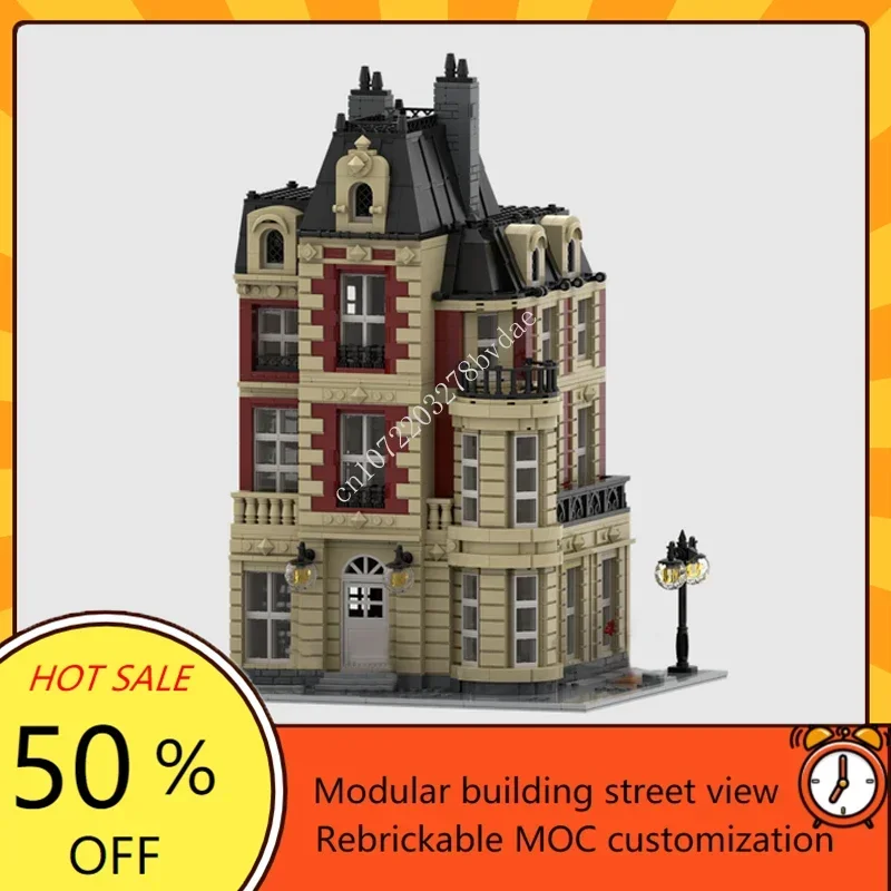 2760PCS Customized MOC French Mansion 18th Century Mansion Street View Model Building Blocks Bricks DIY Assembly Toys Xmas Gifts