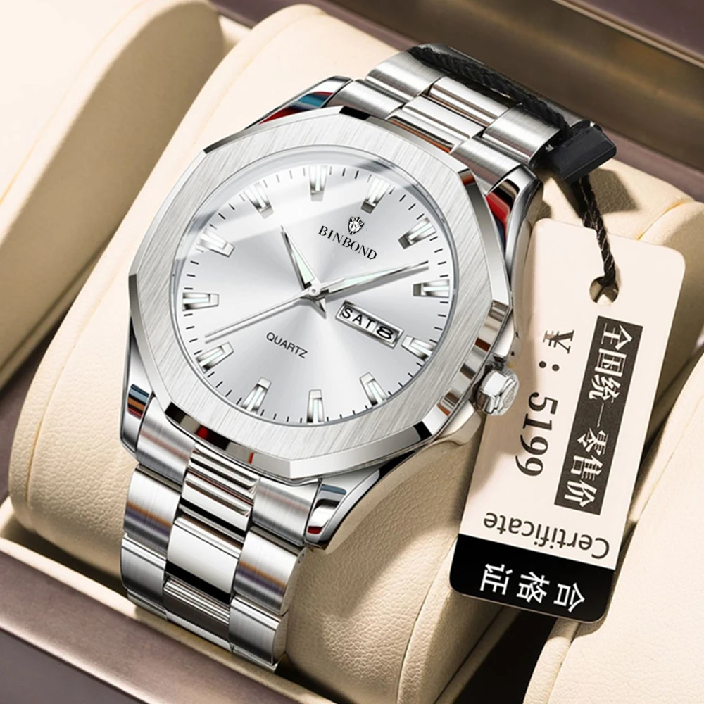 Fashion Quartz Wristwatches Luxury Brand Classic Model Simple Dress Men Watch Gifts For Man Automatic Watches Mens White Clock