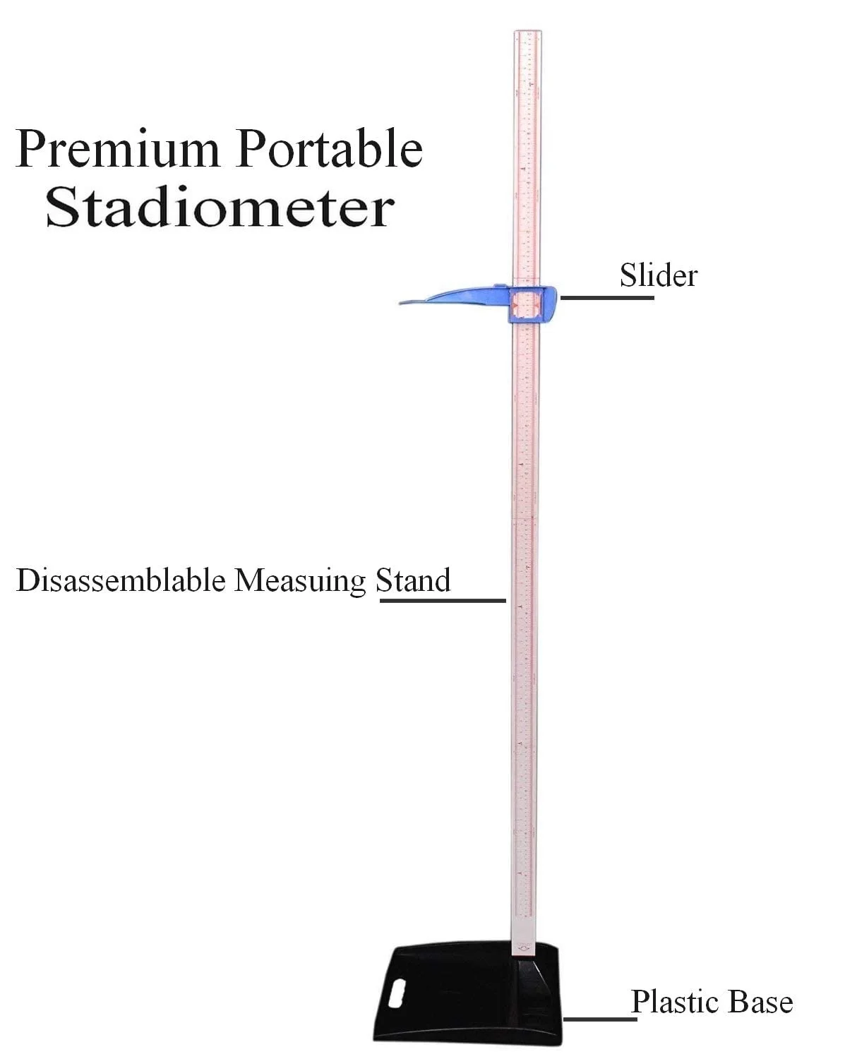 Mowell Height Measuring Scale Stadiometer portable easy to use for adult and children 210cm Unbreakable base or materiel