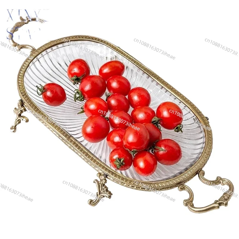 Tray Dim Sum Dried Fruit Storage Jewelry Aromatherapy Display Bedroom or Tea Table Elegant Decor Tray