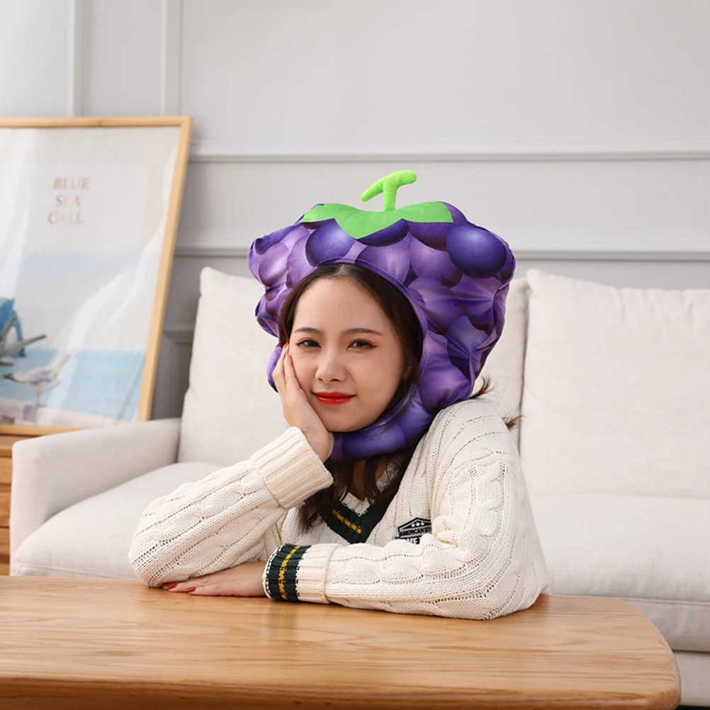 

Grape Shaped Funny Funny Costume Hat Party Hats Carnival Party Costume Hat Accessories Soft Material