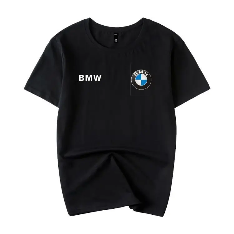 

BMW Car Club Clothes Short Sleeve Crew Neck Cotton T-Shirt Car Show Men's and Women's Clothing Loose Cotton Trend Harajuku
