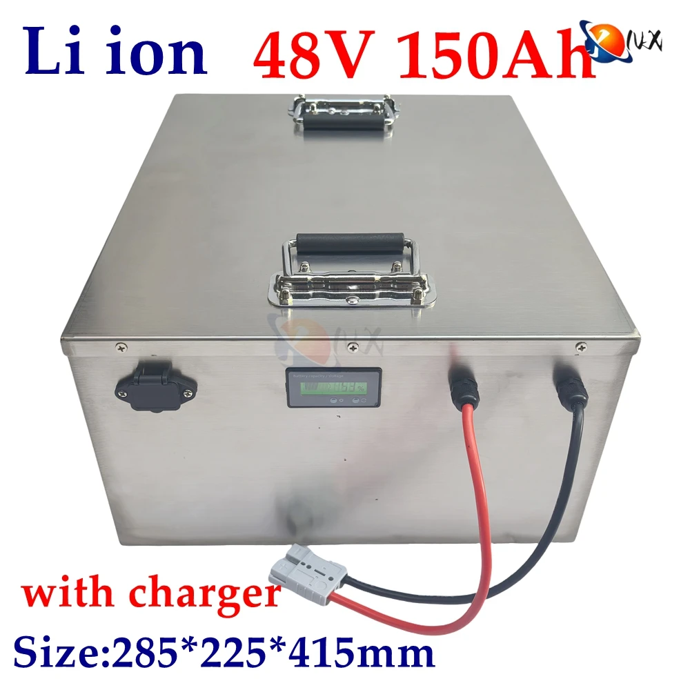 

YNX lithium 48V 150AH li ion battery 48v lithium ion With 100A BMS for 5000w UPS scooter EV Tricycle golf cart +10A charger