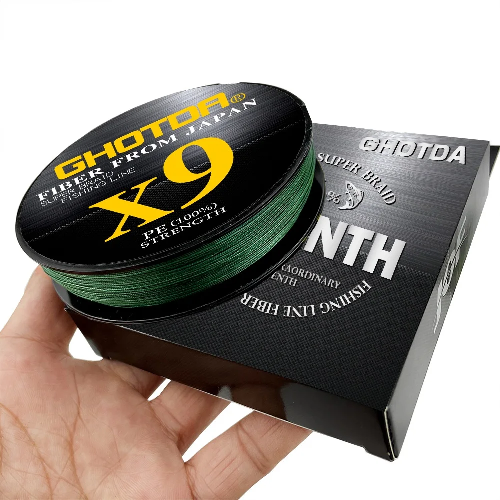 GHOTDA 12 Strands 9 Strands 100m Fishing Line Braided Pe Super Strong Carp Sea Ocean Multifilament Wire 0.6#-8.0# Fishing Tools