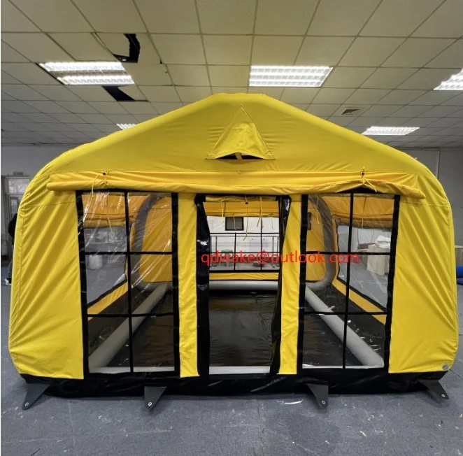 فاخر كبير في الهواء الطلق مقاوم للماء خيمة تخييم قابلة للنفخ الثقيلة أكسفورد النسيج مع عمود الهواء مضخة هواء محمولة للتخييم #3