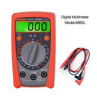 A880L AC/DC LCD Digital Multimeter 200Ω ~ 2000KΩ Voltmeter Ammeter Ohm Tester High Safety Handheld Meter Digital Multimeter