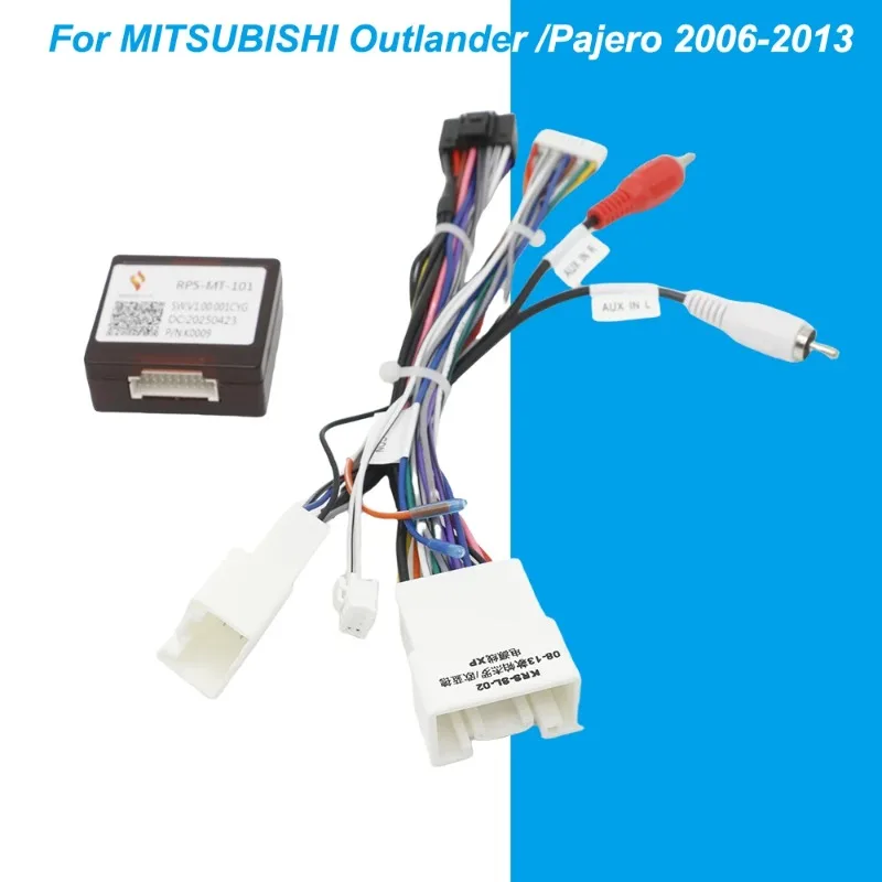For Mitsubishi Outlander Pajero 2006-2013 16 Pin Car Radio Wiring Harness Canbus Box Stereo Wire Adapter