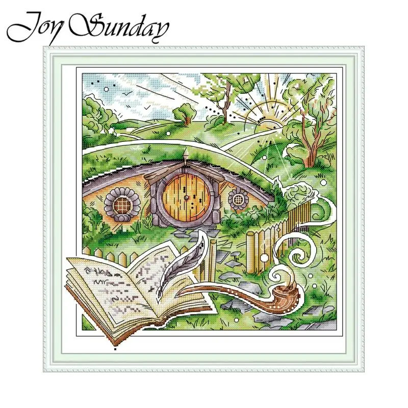 Cross Stitch Kit Joy Sunday Home Of The Dwarfs Pattern Printed Counted Canvas DIY Embroidery Kit Aida 16/14/11CT Home Decor New