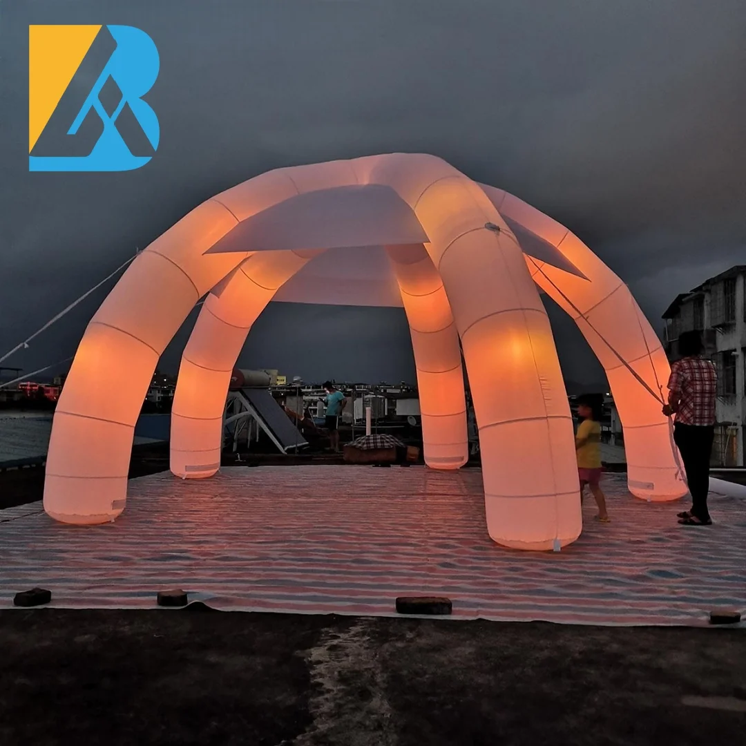 Tenda portatile per feste con illuminazione a LED costruita su misura per giocattoli decorativi per eventi