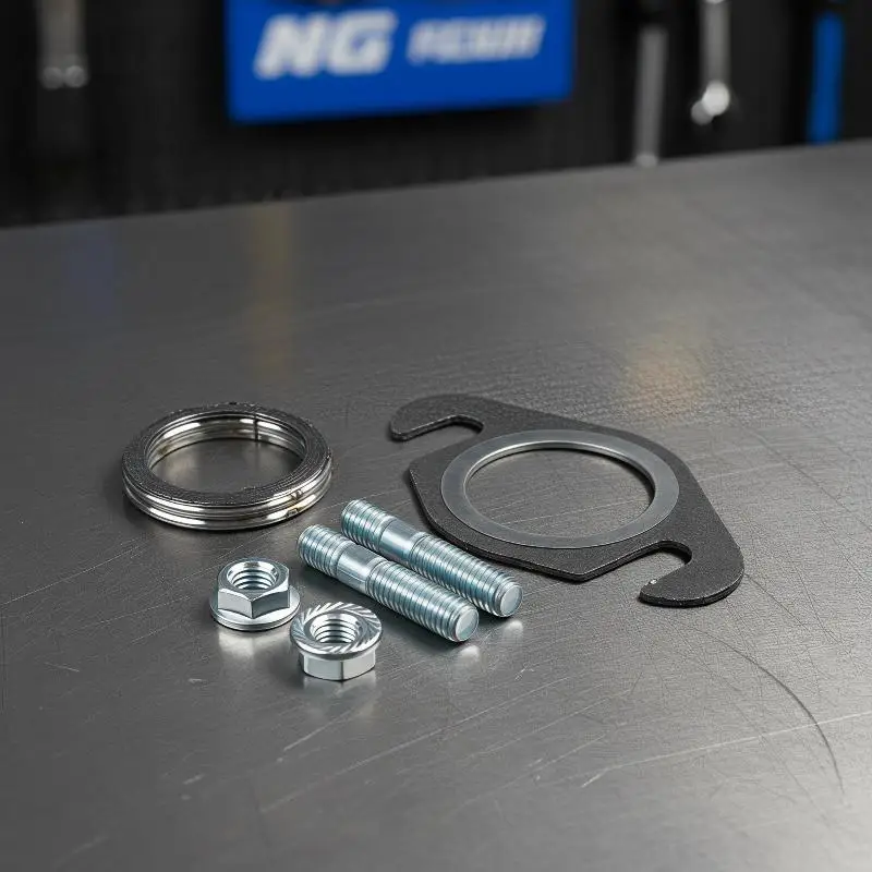 Double Punch Muffler Exhaust Pipe Gasket Kit With Screw For 2T 50cc Roller Scooter 2‑Stroke Moped Prevent Leak Repair Spare Part
