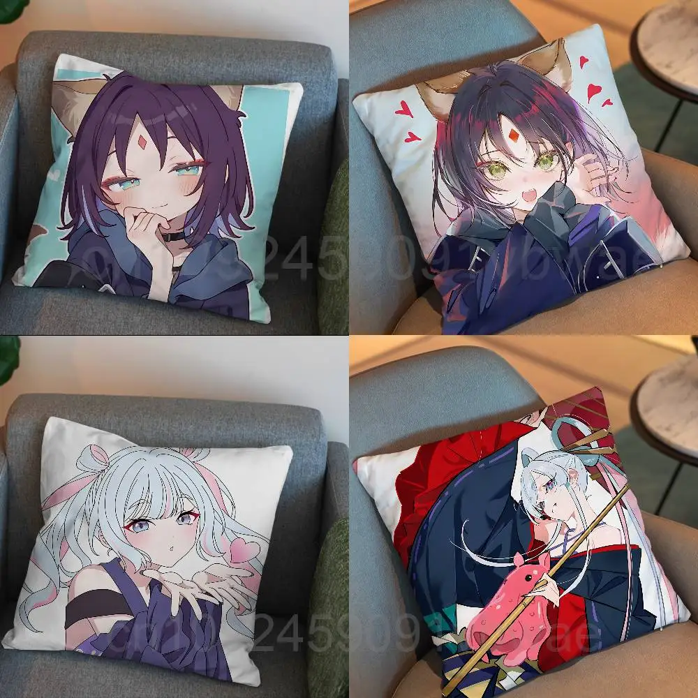 Iroha Sakayori Cosmic Princess Kaguya Print Throw Pillow Cover Square Cushion Case for Living Room Bedroom Decor
