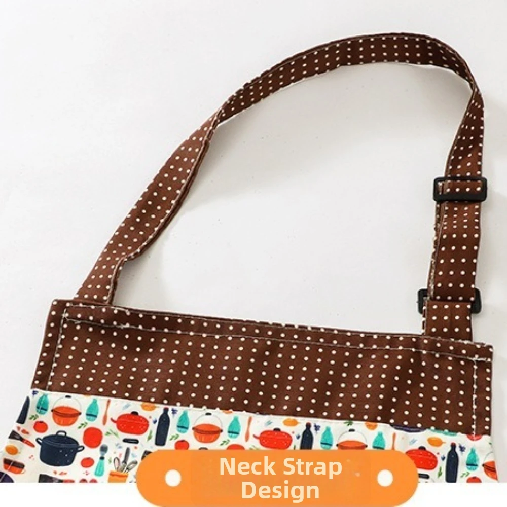 Waterproof Canvas Apron Wear Resistant Breathable Women Waist Stain Resistant Oil Resistant Catering Work Clothes Cooking