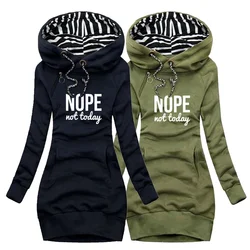 Mode Vintage Pullover Kleid Dame Herbst Langarm Kapuzen kleider lässig Fleece warme Hoodies Kleidung