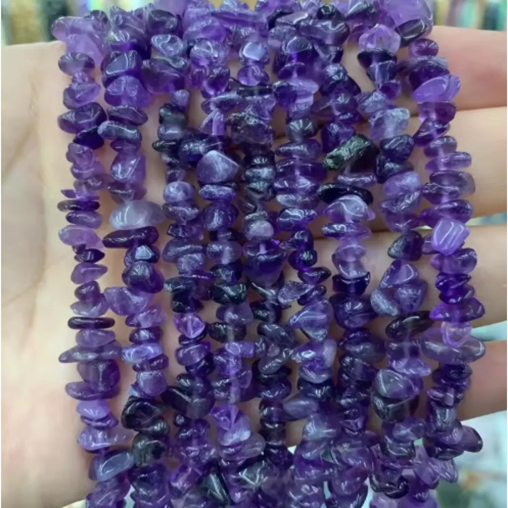 Amethyst 5-8mm Natutal Stone Irregular Quartz Gravel Beads Freeform Chip Tiger Eye For Jewelry Making Diy Bracelet Necklace