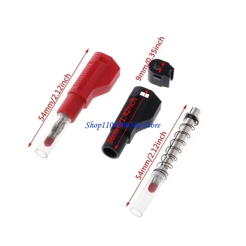 02DD 10 Pcs 4mm Male Retractable Sheath Stackable Banana Plug Wire Solder Connector