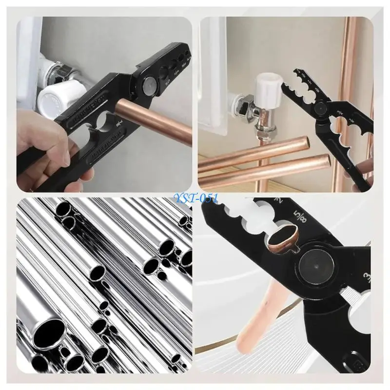 

E15A 1/4" 3/8" 1/2" 5/8" 3/4" 7/8" Pipe Reshaping Tool With Extended Handle For Reduced Effort