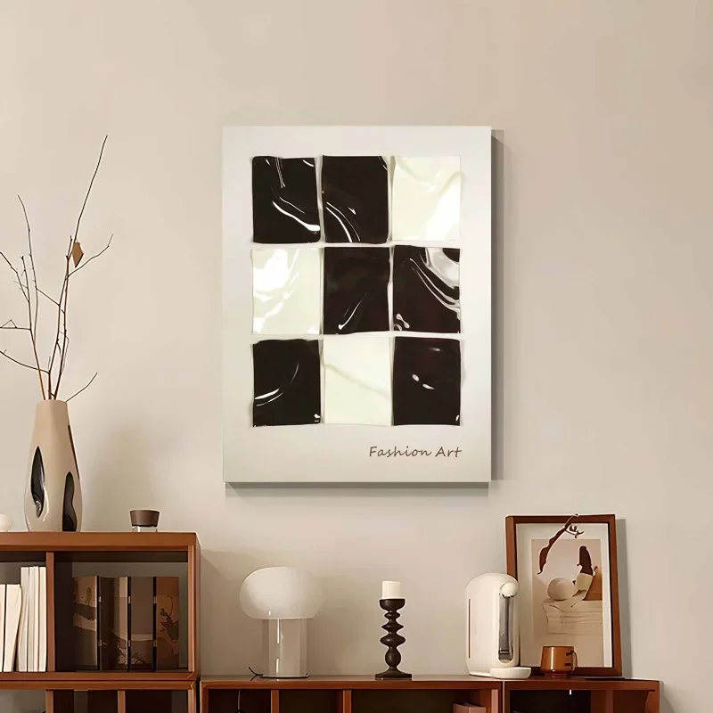 Wabi monsoon physical installation acrylic painting creative entrance designer hanging painting three-dimensional abstract