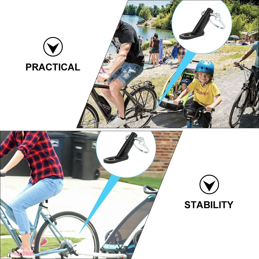 

2pcs Bicycle Trailer Hook Heavy Duty Iron Bike Trailer Attachment Adapter For Kids Carrier Durable Coupler Cycling
