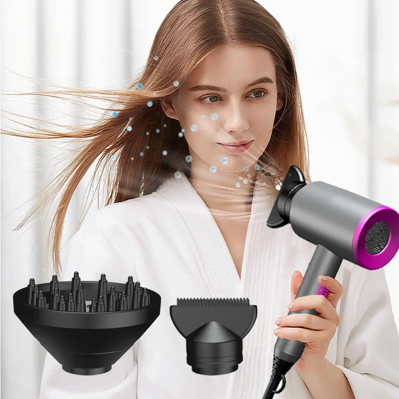 Professional Ionic Hair Dryer, Powerful 1800W Quick Drying Low Noise Hair Dryer with 2 Concentrator Nozzles 1 Diffuser