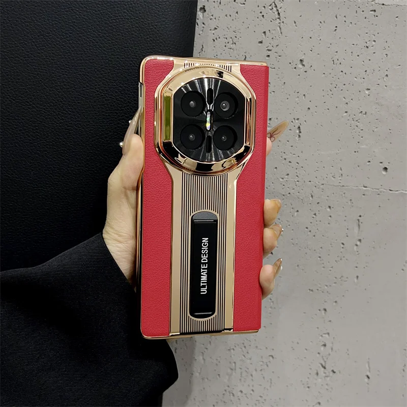 

Роскошный кожаный чехол Ultimate Design для Huawei Mate X3 X5 X6 X7 с подставкой, защитный жесткий чехол из поликарбоната, модная задняя крышка